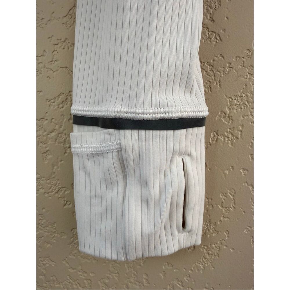 Lululemon Its Rulu Run Ribbed Cropped Half Zip in White - Picture 5 of 7